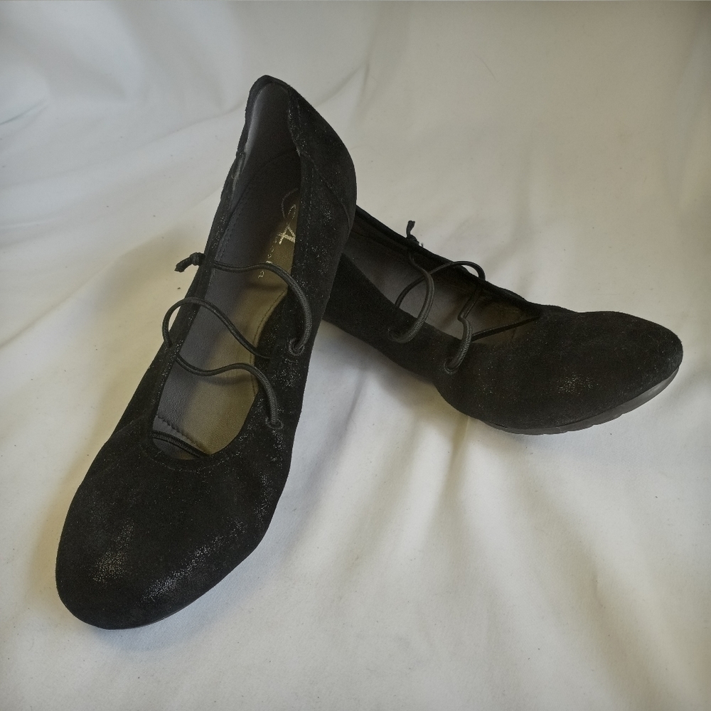 NEW Alesha Size 37 (7) Black Ballet Flats NWOT